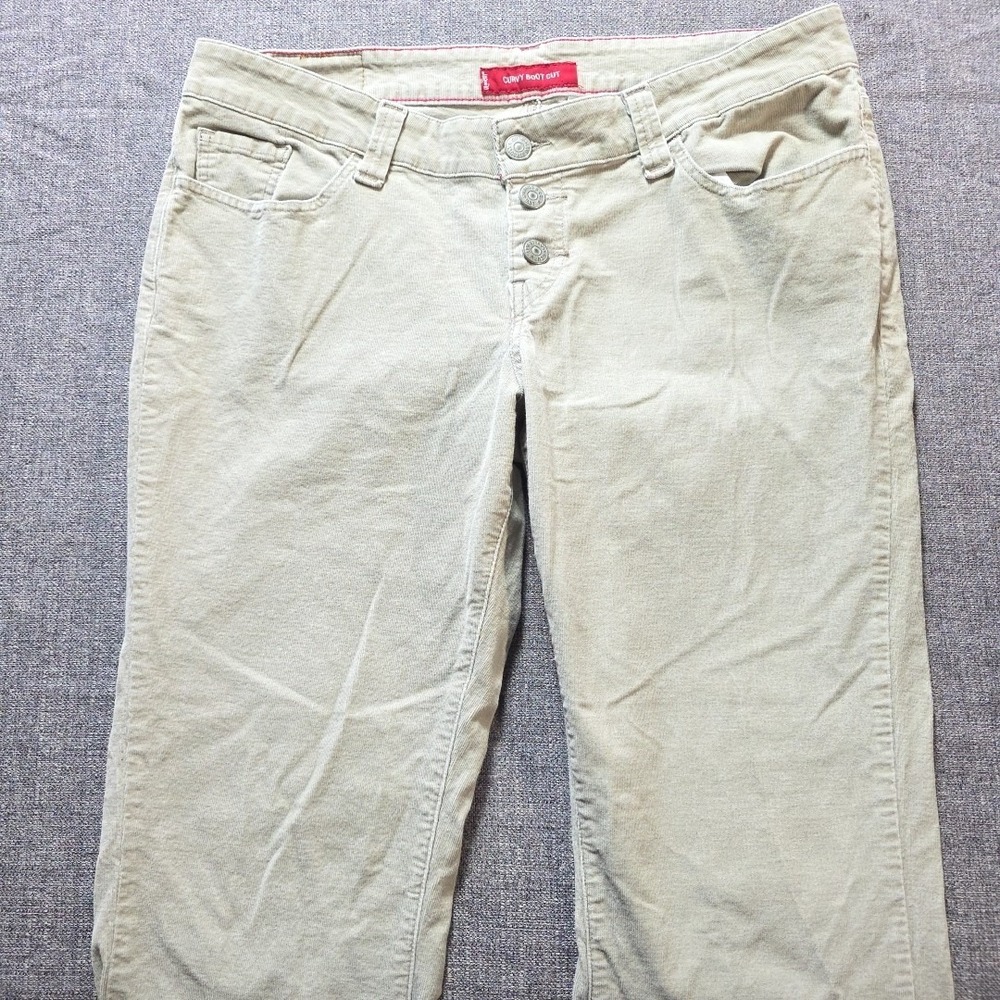 Levis Corduroy Jeans Womens 19 M Buttonfly Khaki Tan
